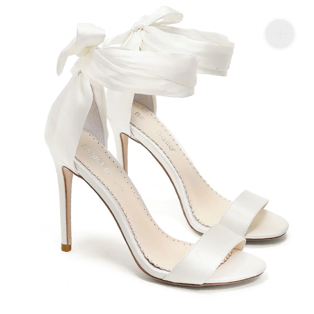 ANNA Wedding Shoes With Ankle Ribbon- Ivory- Size 7